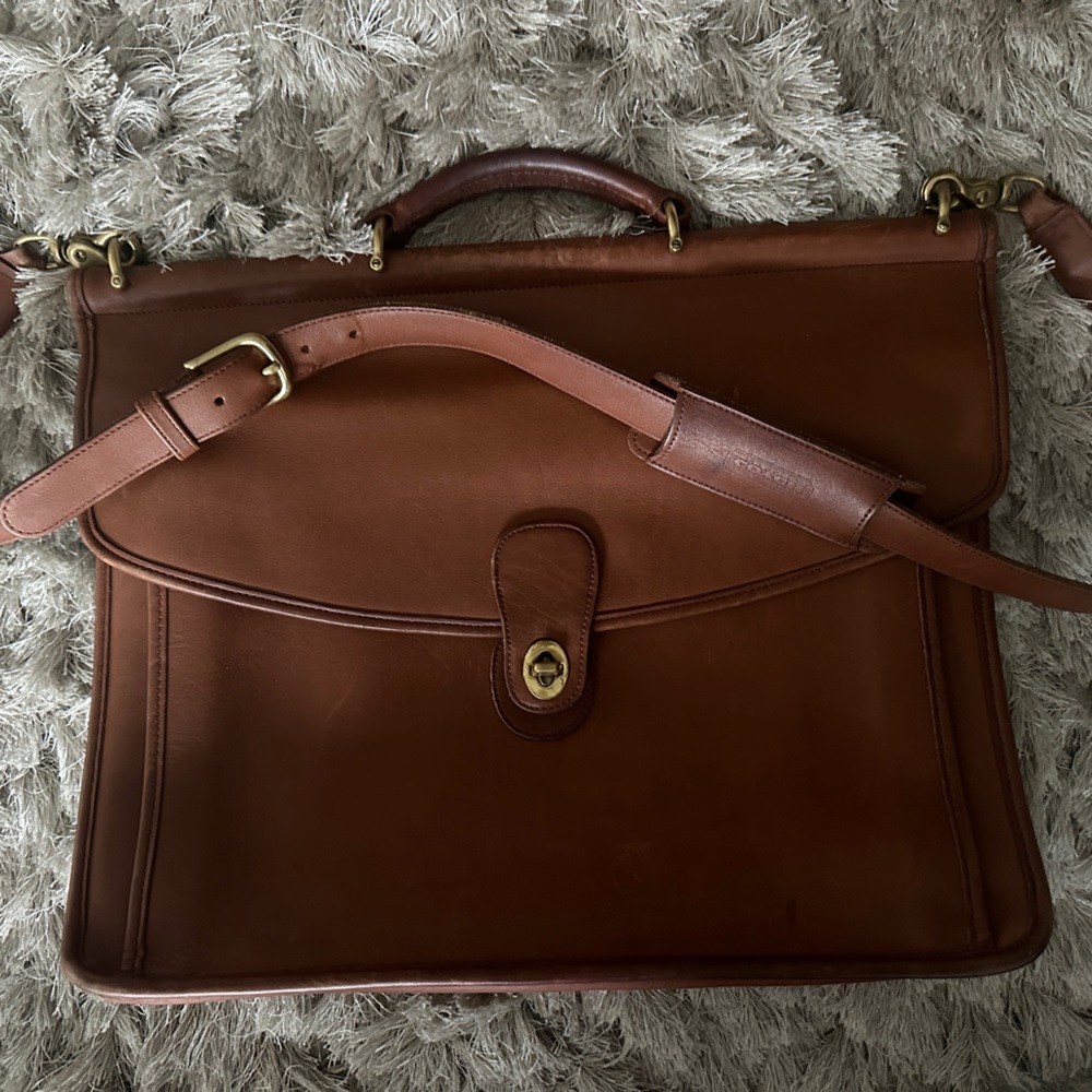 Rare Vintage Coach Leather Briefcase